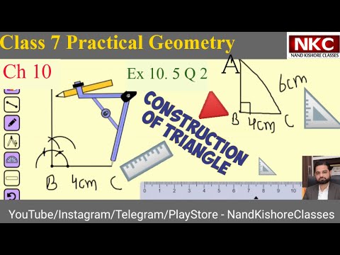 Constructing a Right-Angled Triangle with Given Dimensions - Class 7 Mathematics