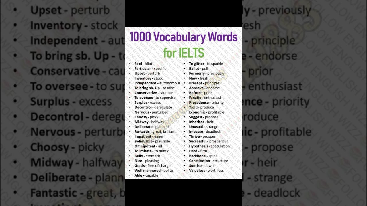 Essential Vocabulary for IELTS Success