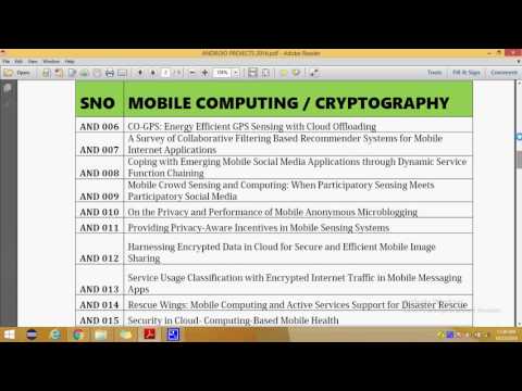 IEEE PROJECTS  2016 TITLE LIST | ANDROID IEEE Projects 2016 | IEEE PROJECTS  2017
