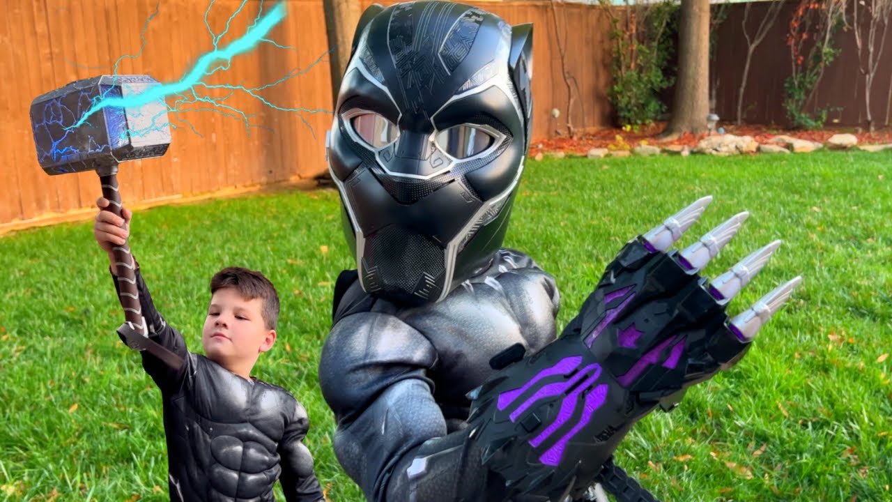 Caleb's Fun Superhero Play: Black Panther & More! 🦸‍♂️