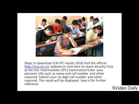 ICAI IPC exam 2016 Results declared @icai.nic.in
