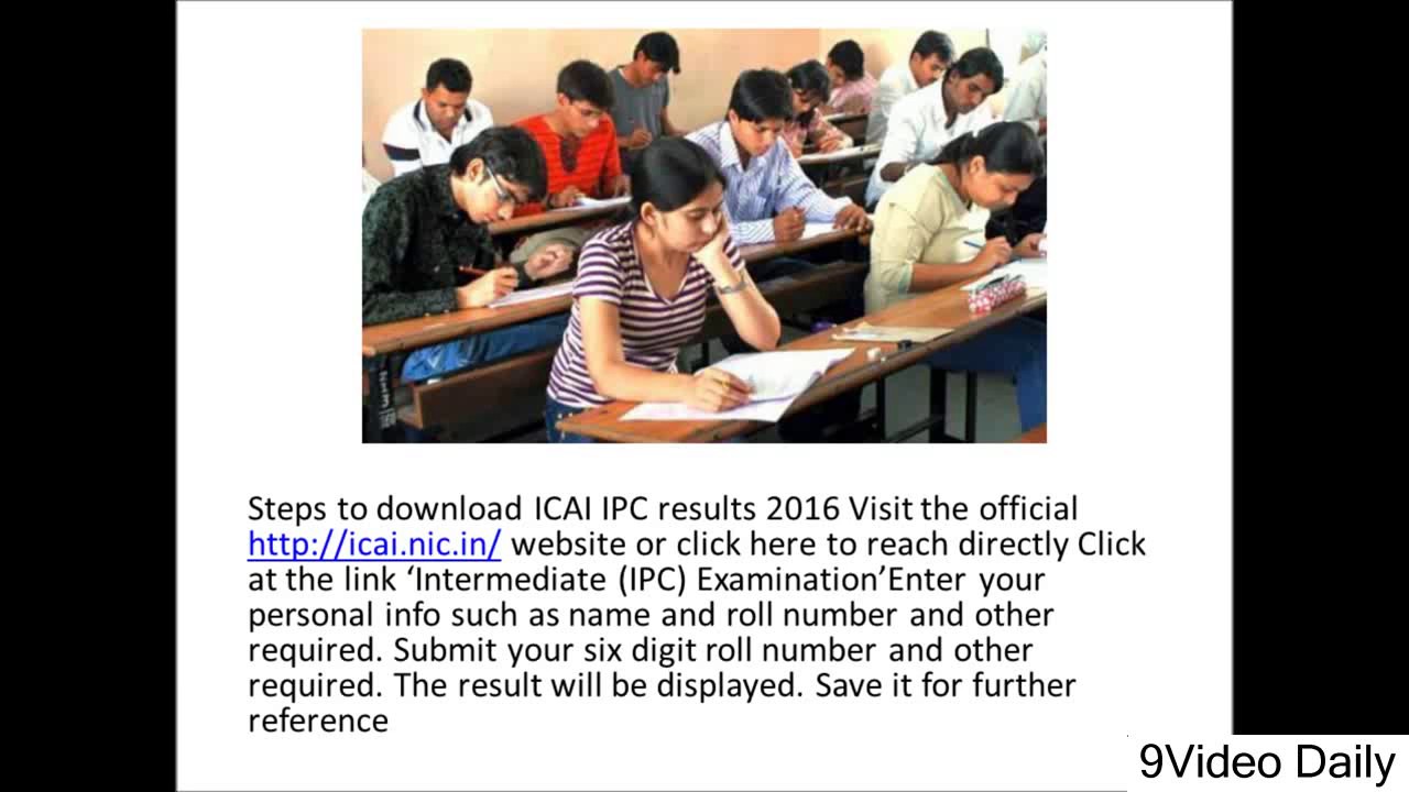 ICAI IPC 2016 Results Announced β Check Your Score Now! π