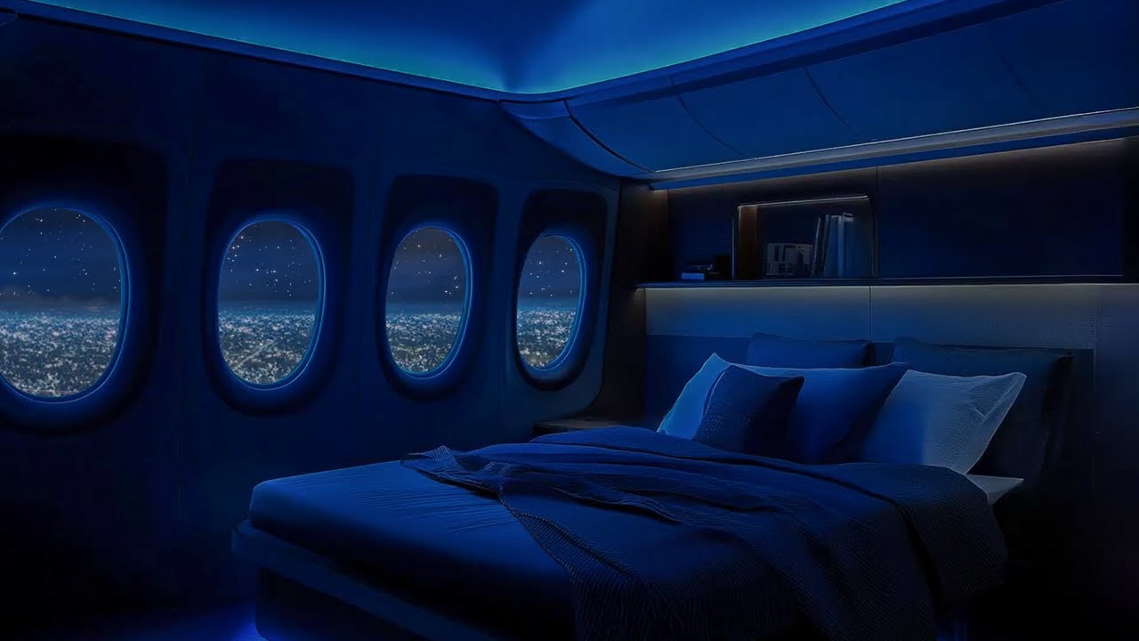 No Ads | Relaxing Jet Cabin Ambience for Sleep & Focus ✈️