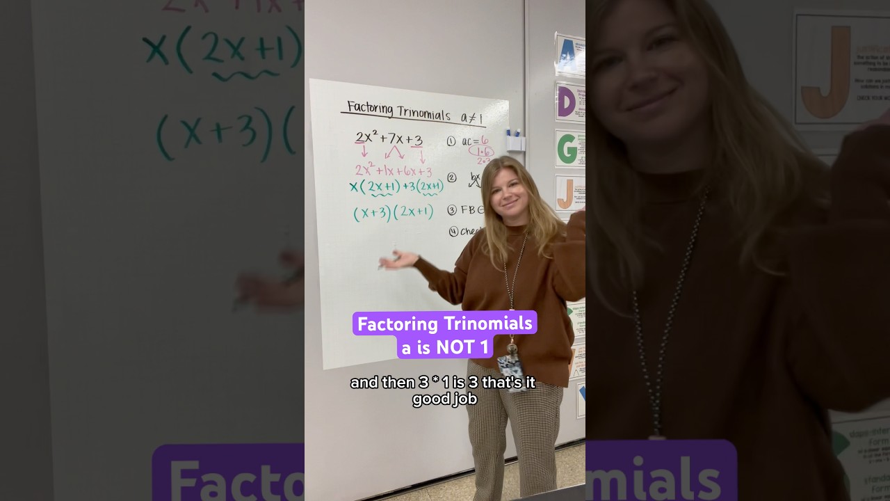 Factoring Trinomials When a ≠ 1 in Algebra