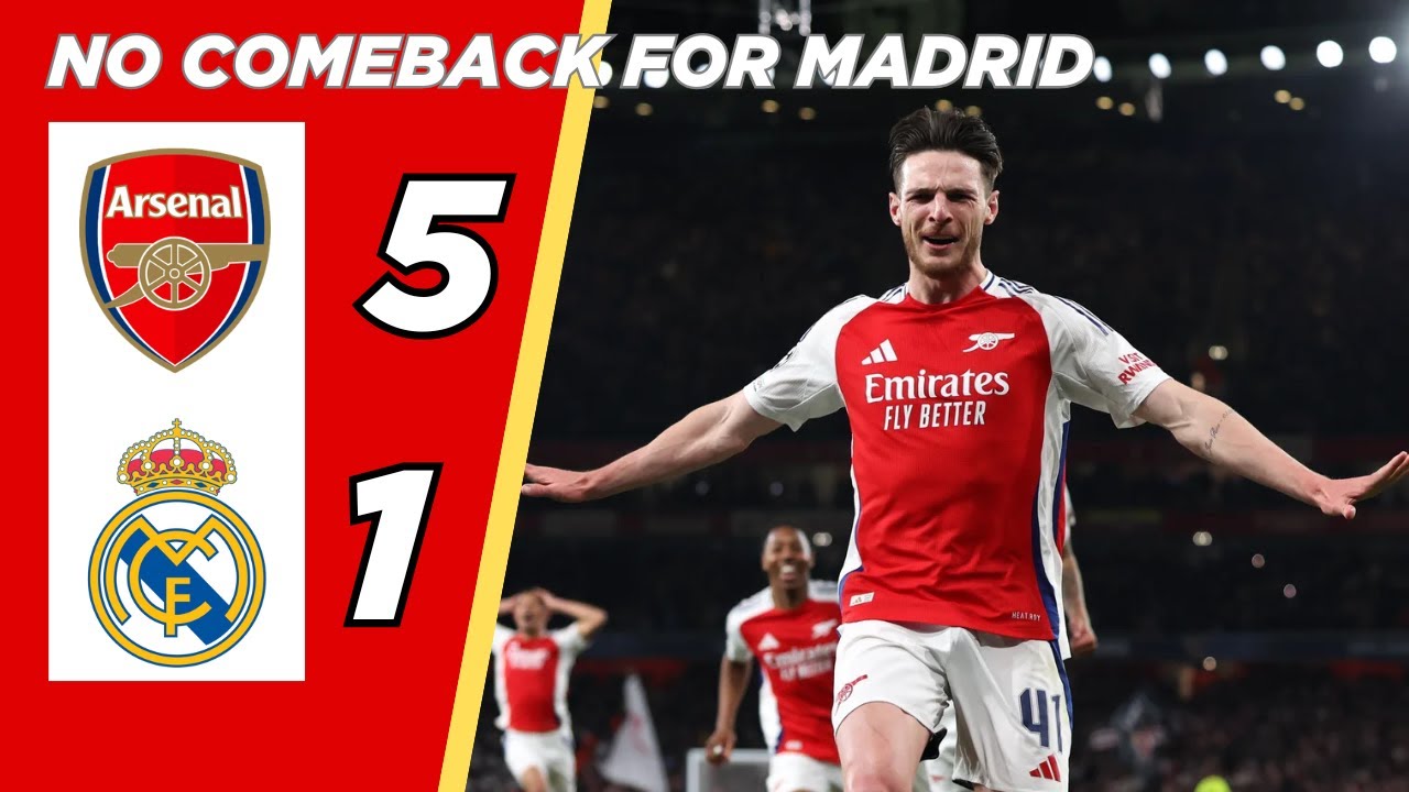 Arsenal 5-1 Real Madrid | No Comeback in 2025 Semi