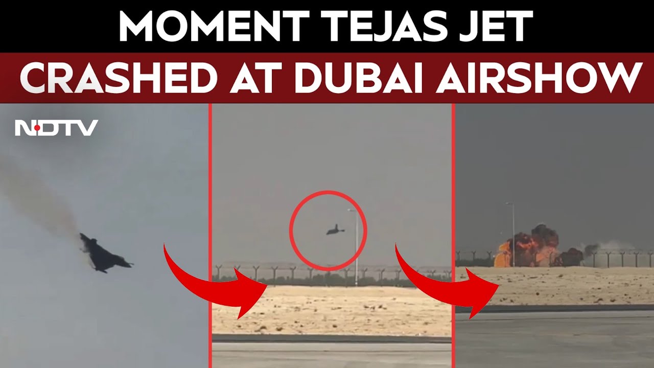 Tejas Fighter Jet Crashes at Dubai Air Show ✈️
