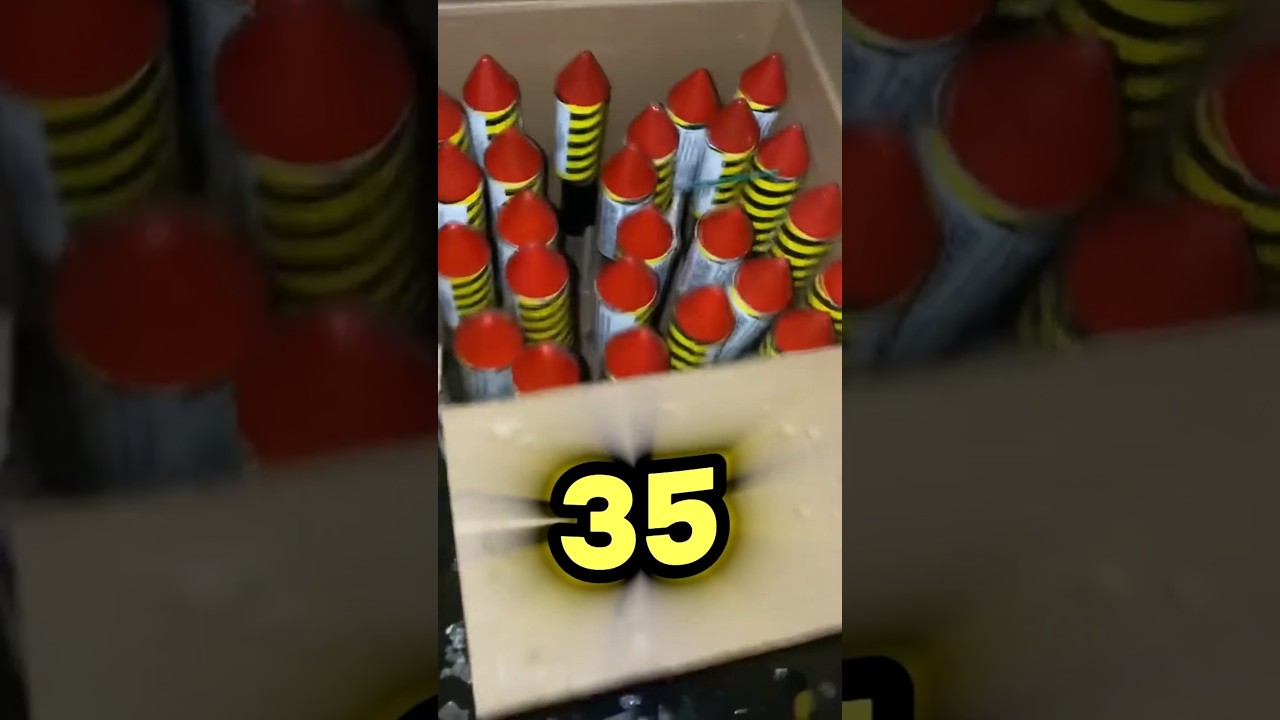 35 XXL RAKETEN auf einmal anzünden!  #feuerwerk #silvester #fireworks
