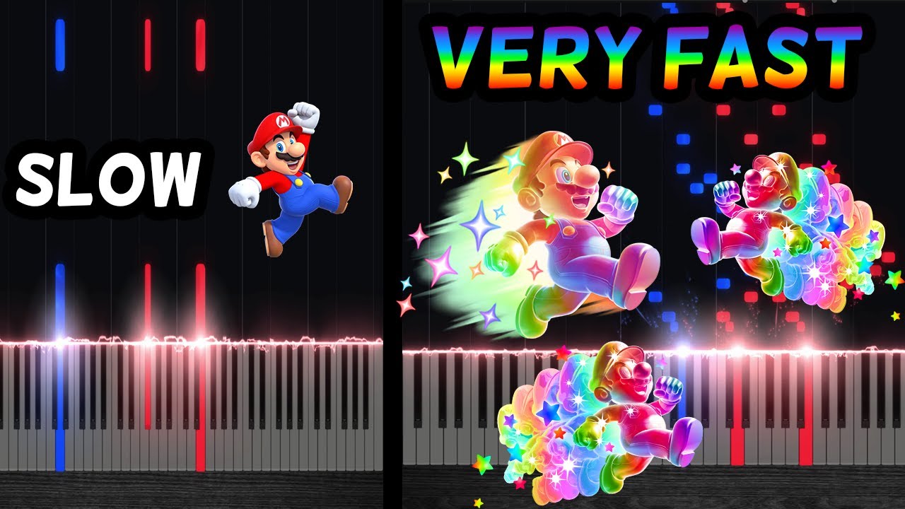 Super Mario Bros. Theme: Slow to Fast 🎶