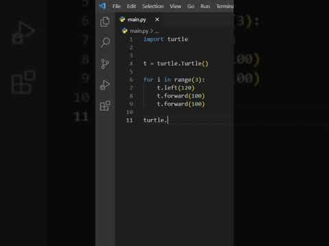 How to draw a triangle using turtle in Python