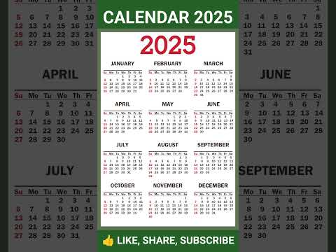 Calendar 2025 / New year 2025🎉 / new year date #newyearcalendar2025