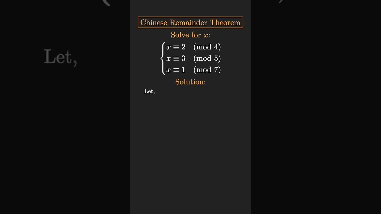 Unlocking the Power of the Chinese Remainder Theorem in Number Theory & Cryptography 🔐