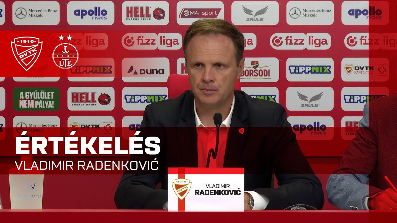 Vladimir Radenković és a DVTK veresége az Újpest ellen – Fizz Liga 12. forduló összefoglaló ⚽