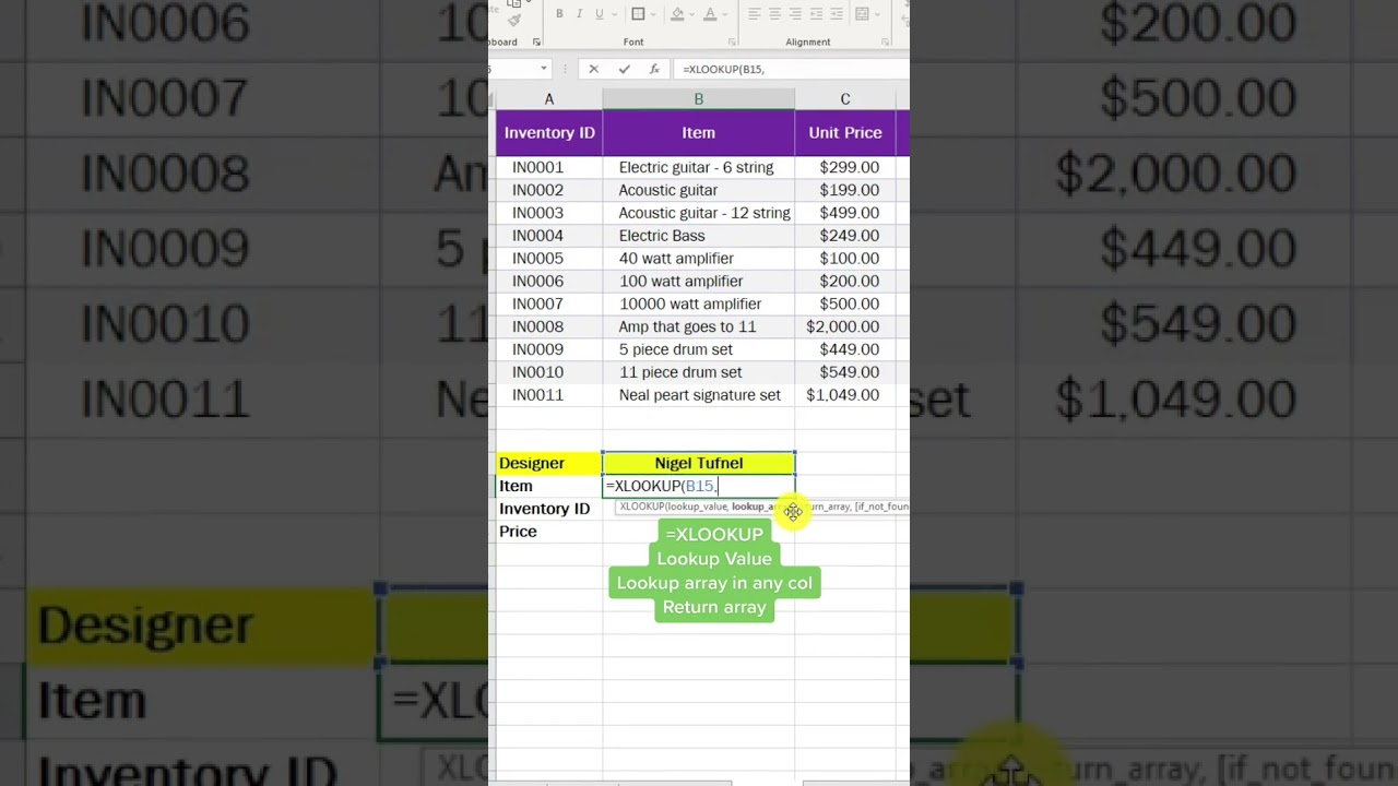 Understanding the XLOOKUP Function in Excel