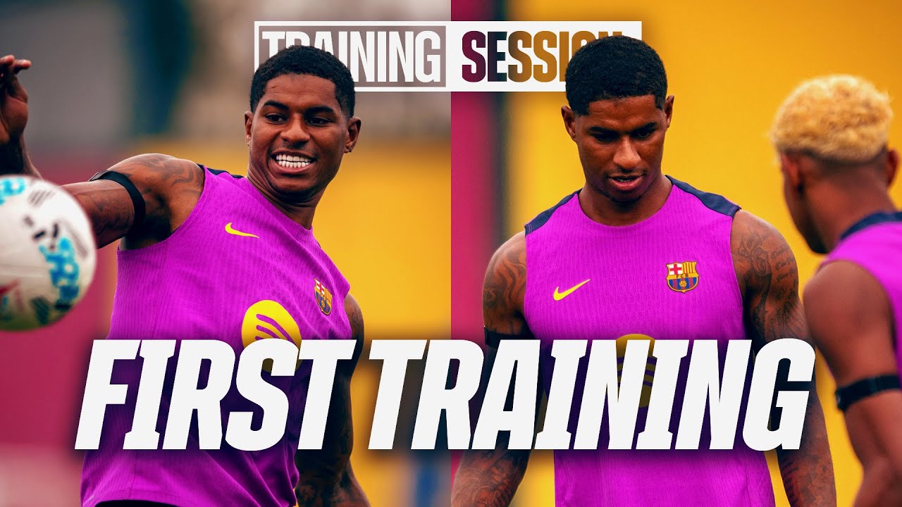 Rashford's First Training with FC Barcelona 🔵🔴