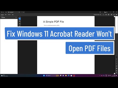 Fix Windows 11 Acrobat Reader Won't Open PDF Files
