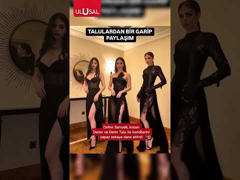 Defne Samyeli, kızları Deren ve Derin Talu ile kendilerini yapay zekaya dans ettirdi. #shorts