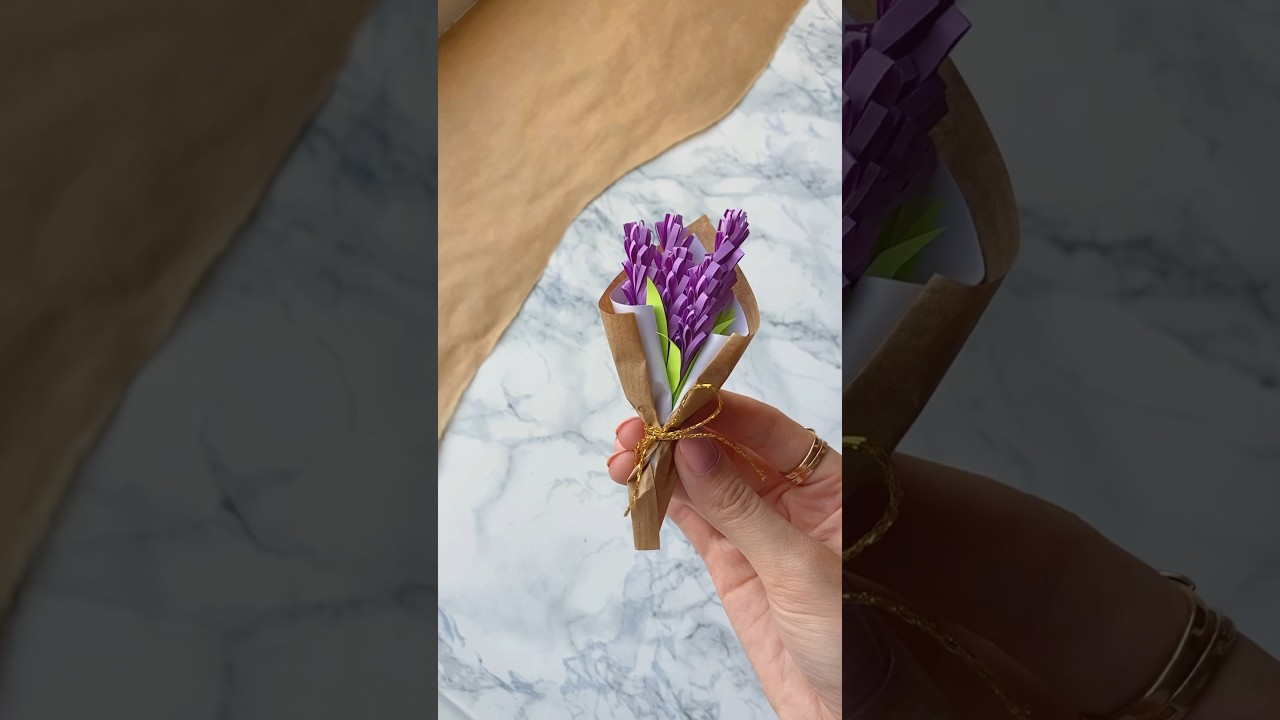 DIY paper lavender 💜 #diy #handmadegifts #paperflowers