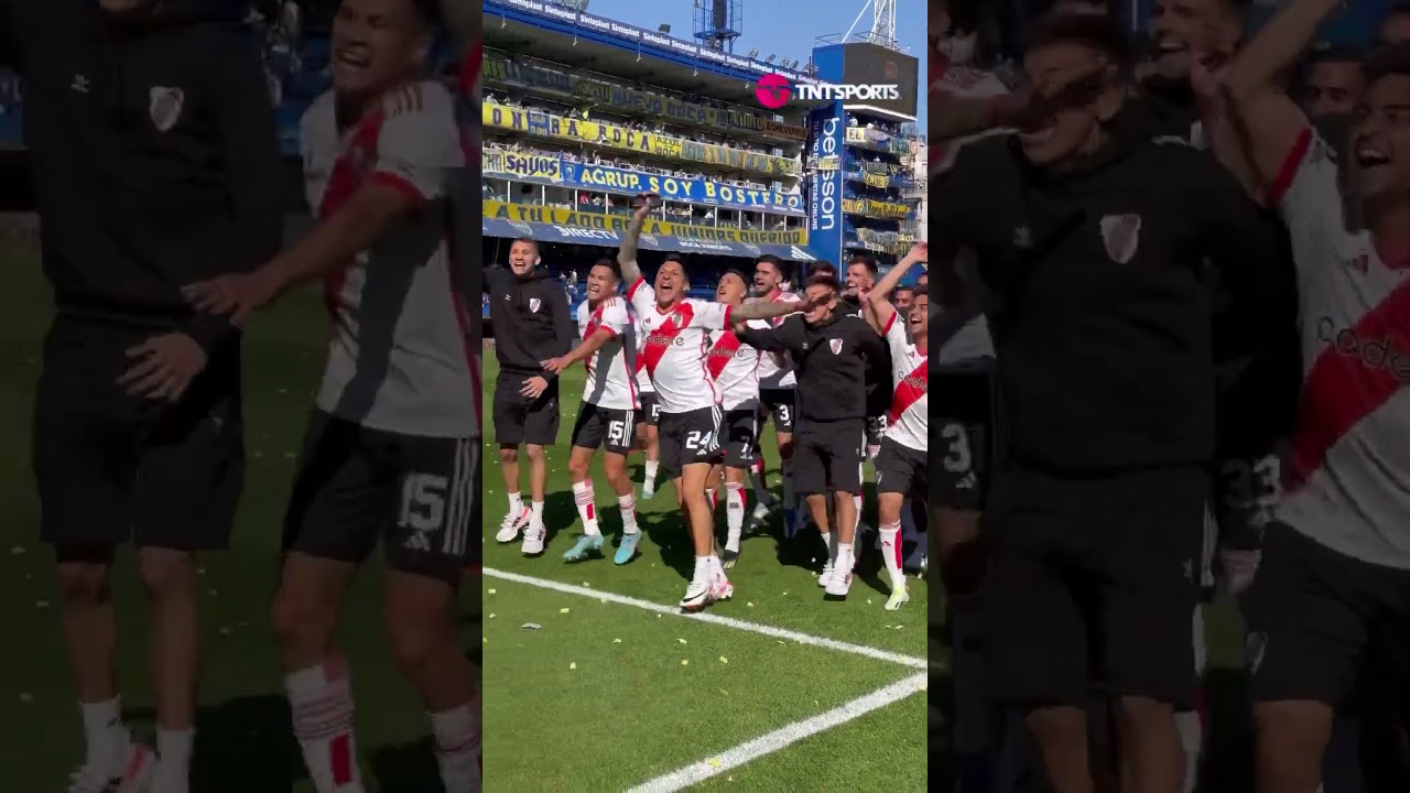 ¡River celebra su victoria en La Bombonera frente a Boca! ⚪🔴⚪