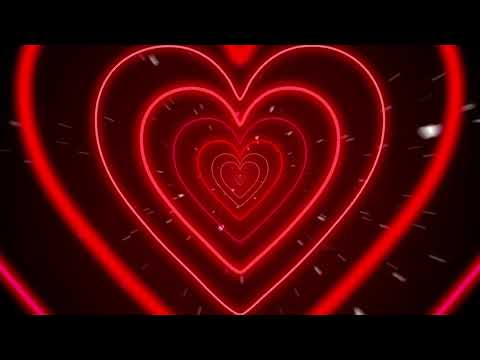 Neon Heart Background❤️ Red Hearts Background | Led Lights Heart Background Video | Wallpaper Heart