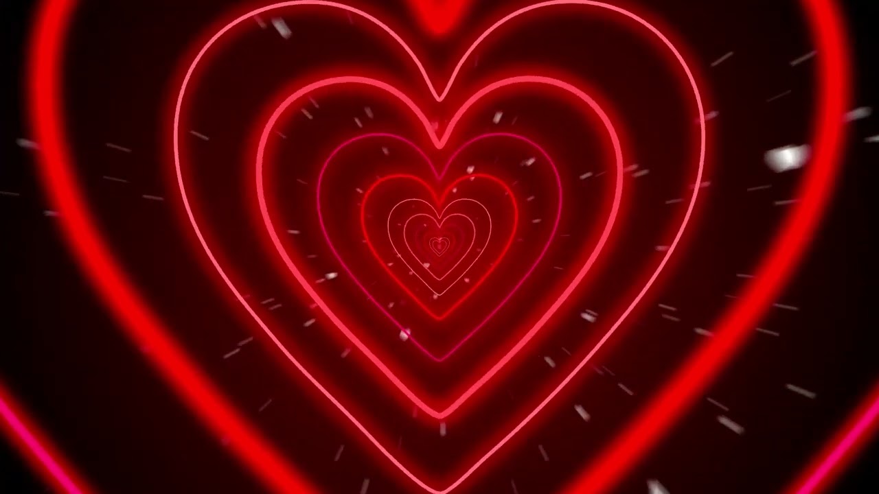 Vibrant Neon & LED Red Heart Backgrounds ❤️ | Stunning Heart Wallpapers & Videos