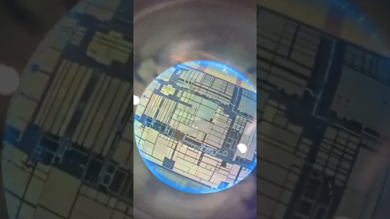 Apple Microchip CPU Under Microscope 🔬