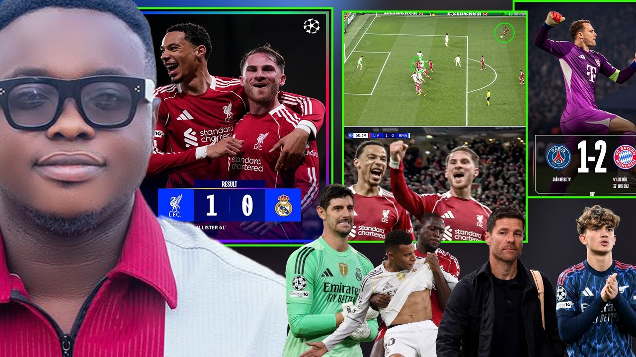 Liverpool 1 - Real Madrid 0 Match Analysis; PSG 1 - Bayern 2, Injuries to Mbappe and Vinicius Marked
