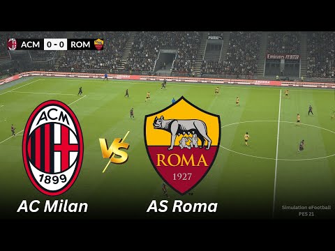 AC Milan vs AS Roma – Serie A 2025 | Simulazione eFootball game