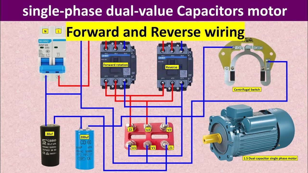 Single Phase Motor Reverse & Forward Wiring Guide
