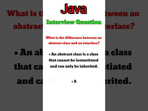 What is the difference between an abstract class and an interface?