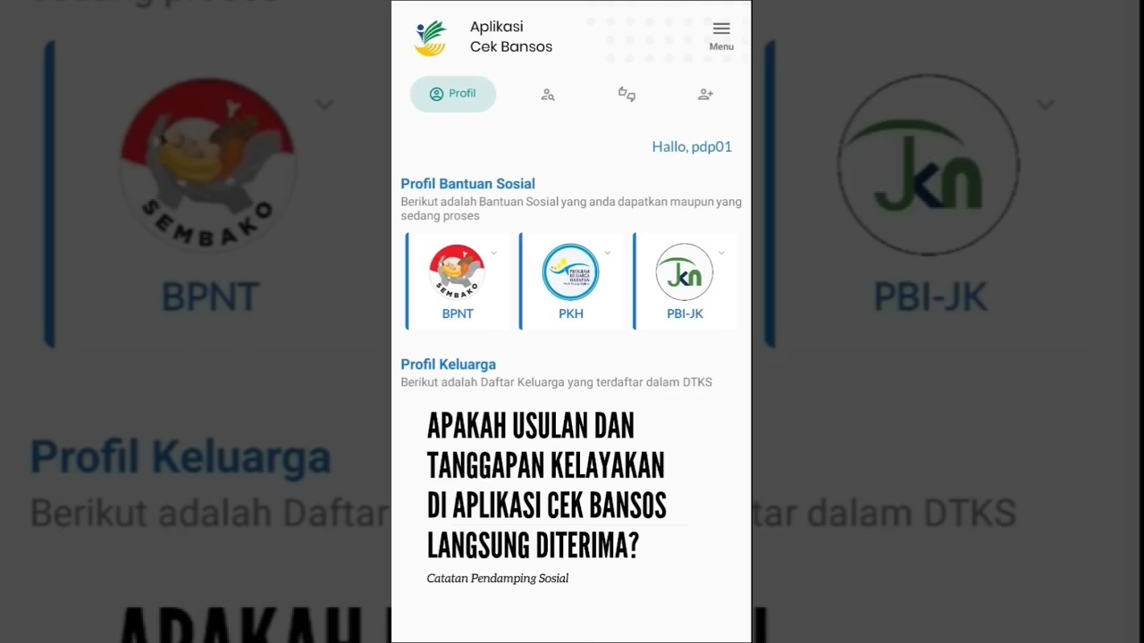 Kapan usulan PKH BPNT di aplikasi Cek Bansos diterima