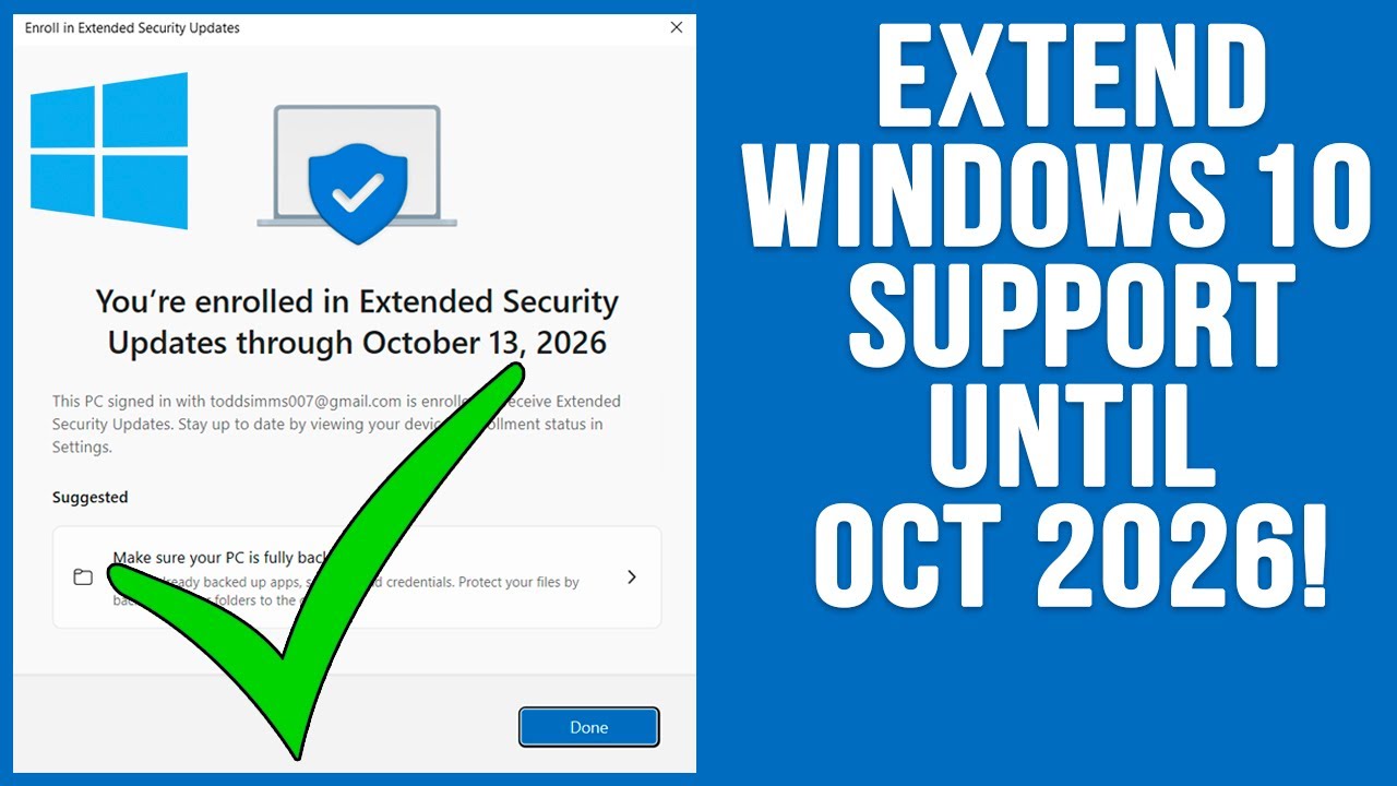 Extending Windows 10 Support Through the ESU Program Until October 2026
