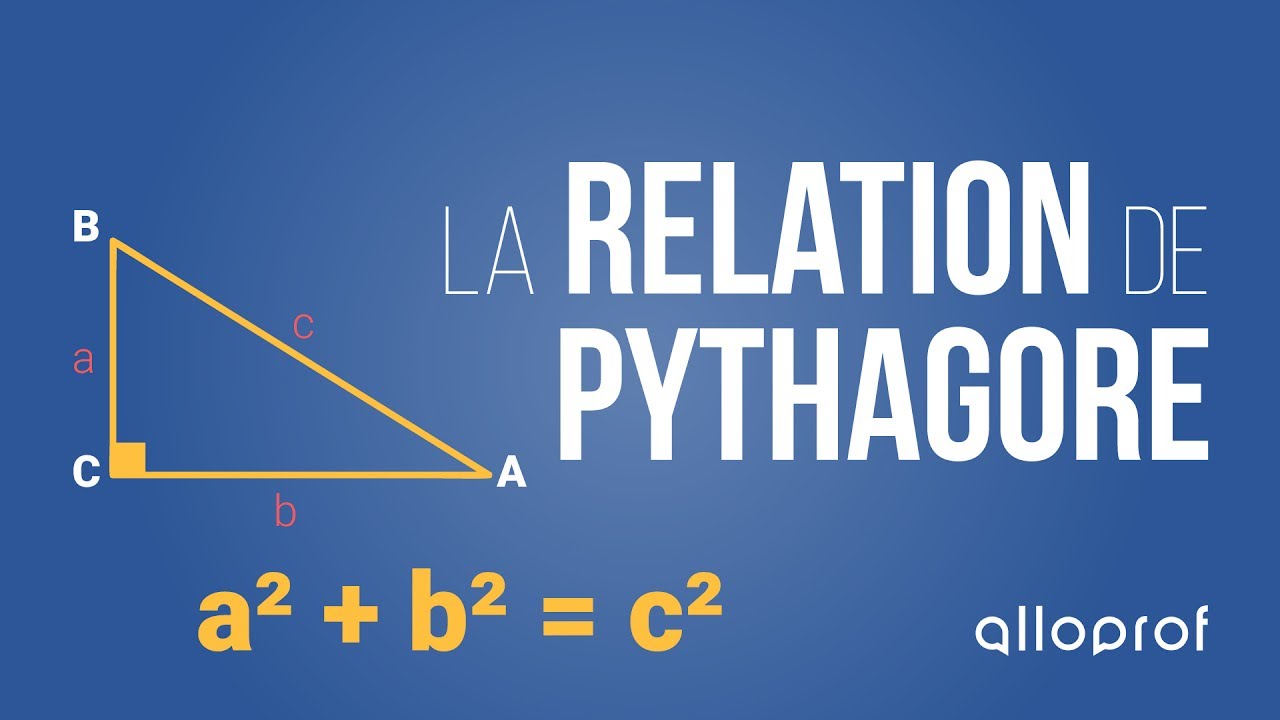 Relation de Pythagore en triangle rectangle 📐