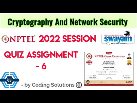 Cryptography And Network Security | Week 6 Answers 2022 | NPTEL ||