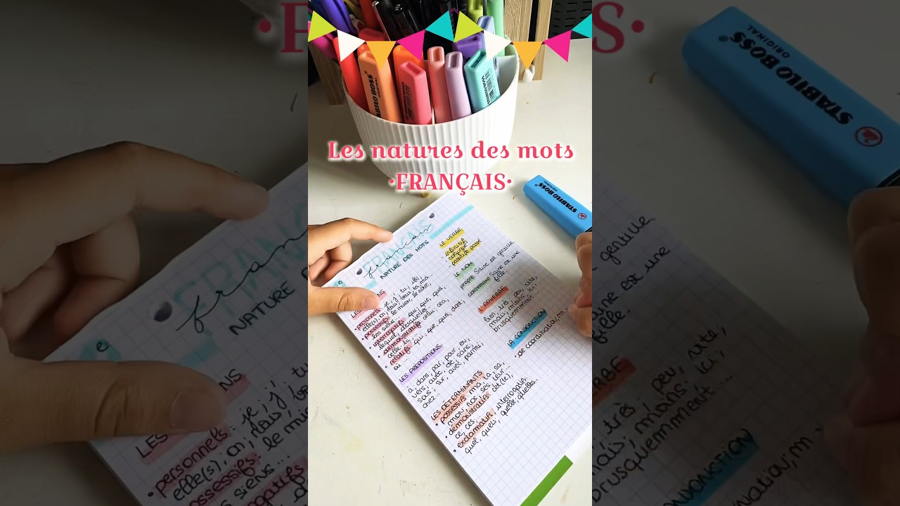 Fiche de révision Français : Natures des mots ✍️