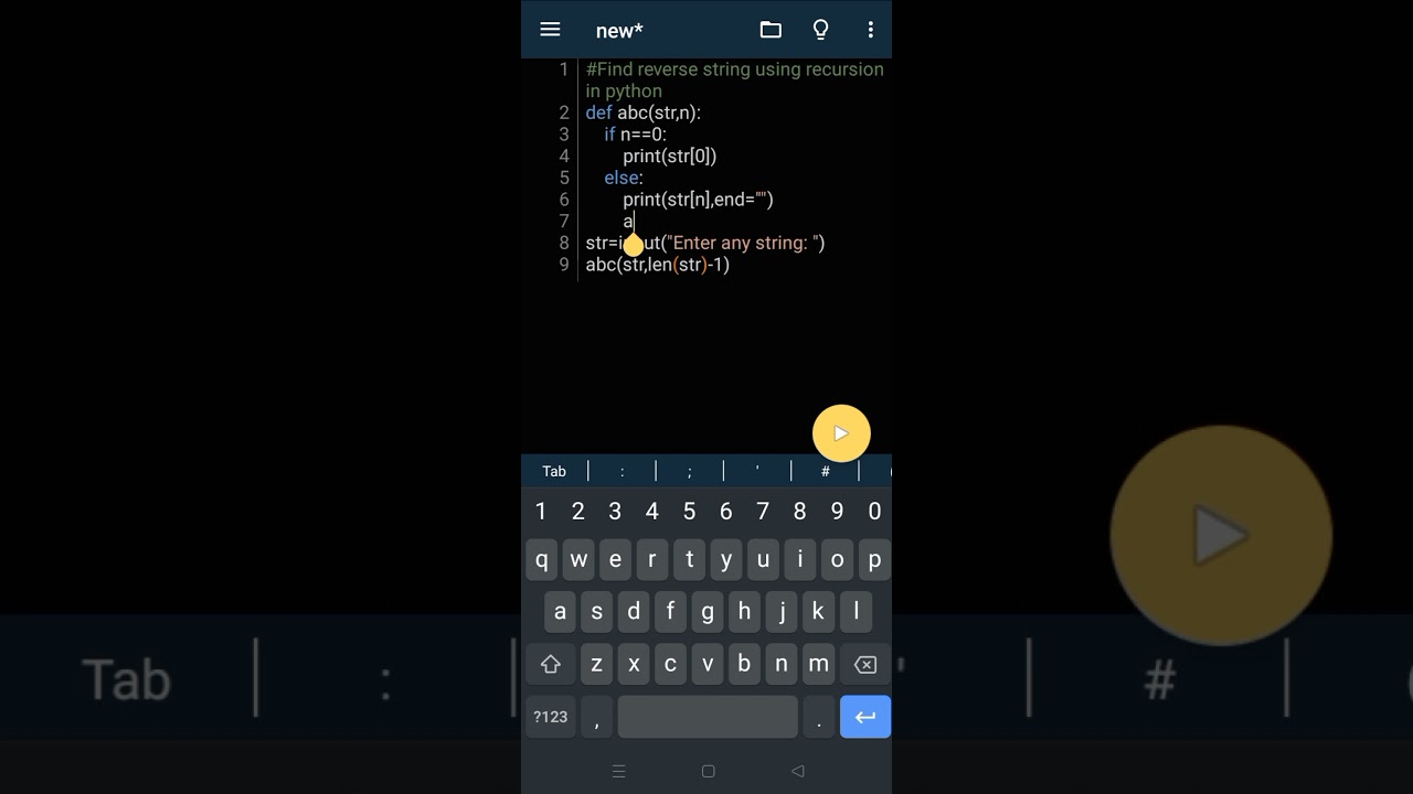 Reverse String with Recursion in Python π
