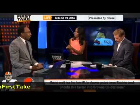 Johnny Manziel Flips the Bird to Redskins Bench π