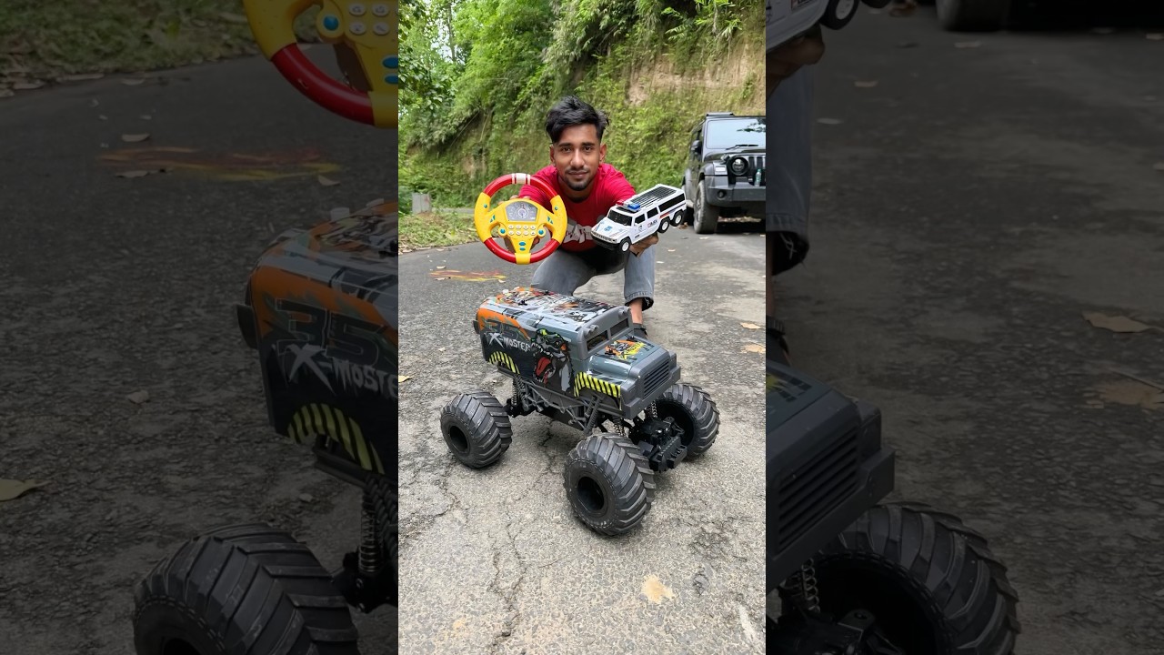 Police van ๐ and RC Powerful Monster Truck ๐๐ฅ
