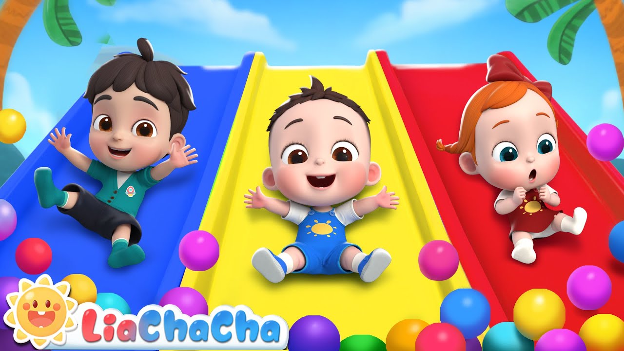 The Slide Song | EP115 | Slip and Slide Down | Kids Songs & Nursery Rhymes | LiaChaCha