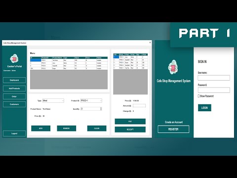 C# Tutorial PART (1/5) - Cafe Shop Management System with Source Code