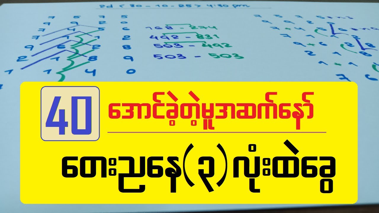 ကြာသာပတေးညနေ 40-အောင်ခဲ့တဲ့ မူအဆက် 🎉