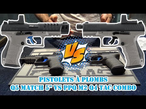 Pistolets à plombs Q5 Match 5", PPQ M2 Q4 TAC Combo 4,5 mm diabolo