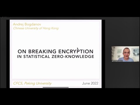 Andrej Bogdanov, On Breaking Encryption with a Statistical Zero-knowledge Oracle