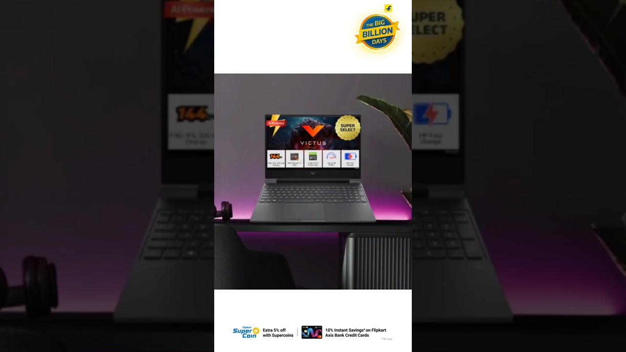 Flipkart Big Billion Days 2025: HP Victus Gaming Laptop Deals