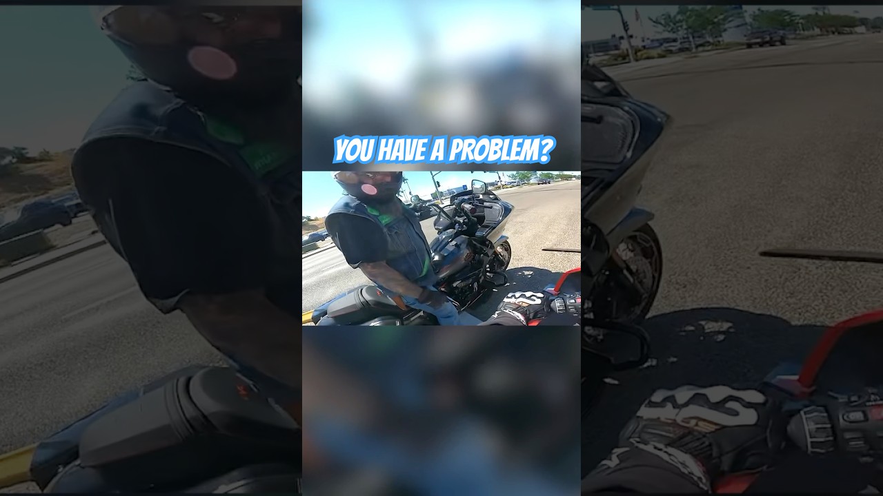 Sport Bike Rider Confronts 3 Harley Riders 😈