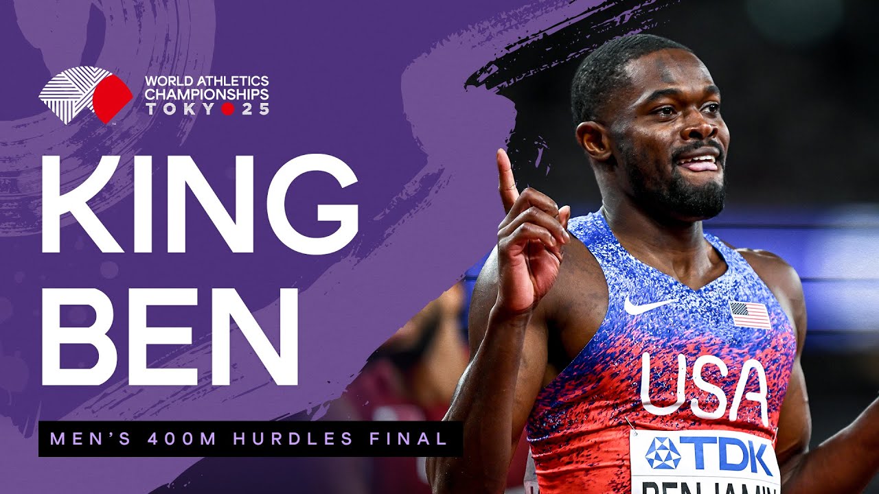 Rai Benjamins Wins Gold in 400m Hurdles with 46.52 at World Championships Tokyo 2025 🥇