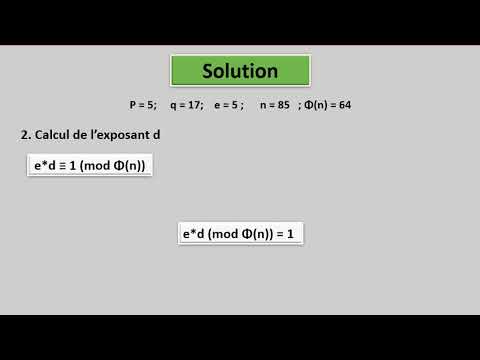 Cryptoggrahie : chiffrement à clé asymétrique(RSA)