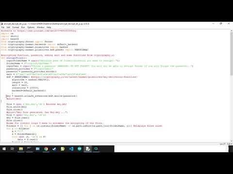 Fernet Encryption project - Encrypting/decrypting a directory using Python
