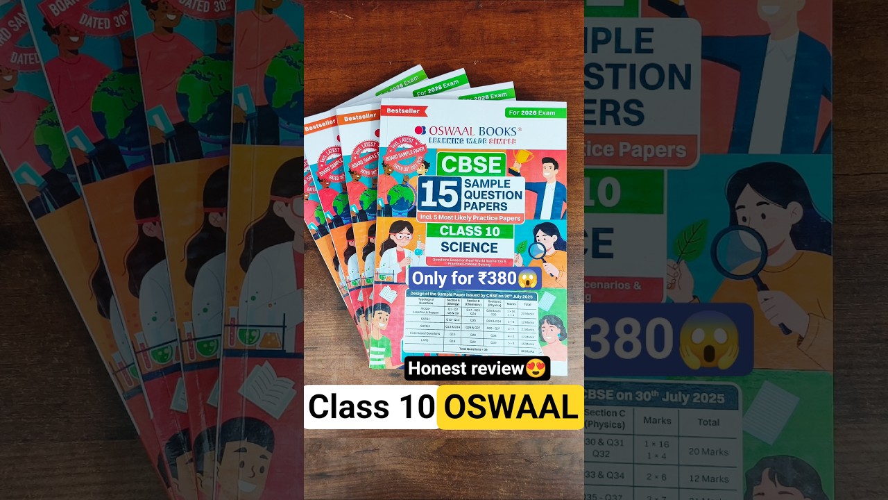 Class 10 Oswaal Sample Papers Science Honest Review π | Class 10 Best Sample Papers CBSE 2026