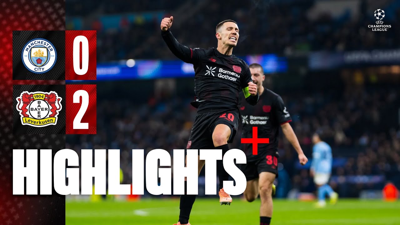 Leverkusen Shocks Man City 2-0 with Flekken’s Saves ⚽