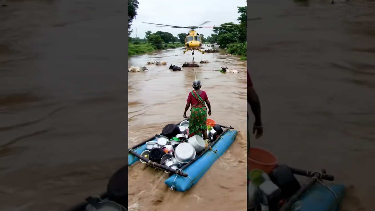 Heroic Helicopter Rescue During Severe Storm π§οΈ